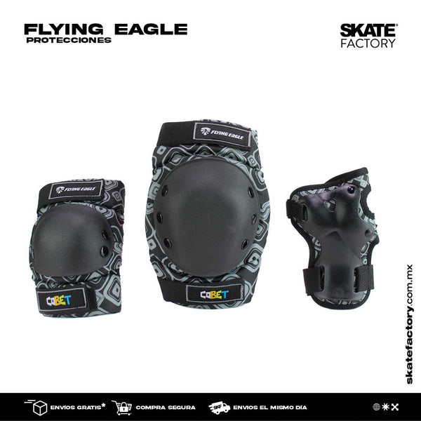 Nuestros kits Skate Factory de protecciones son Ideales para comenzar patinar sin miedo. Son esenciales para ir seguro y sin golpes ya sea en patines freeskate, en línea, agresivo o quads  o en cualquier tipo de patines, Encuéntralos en tu skate shop, Skate factory ®.