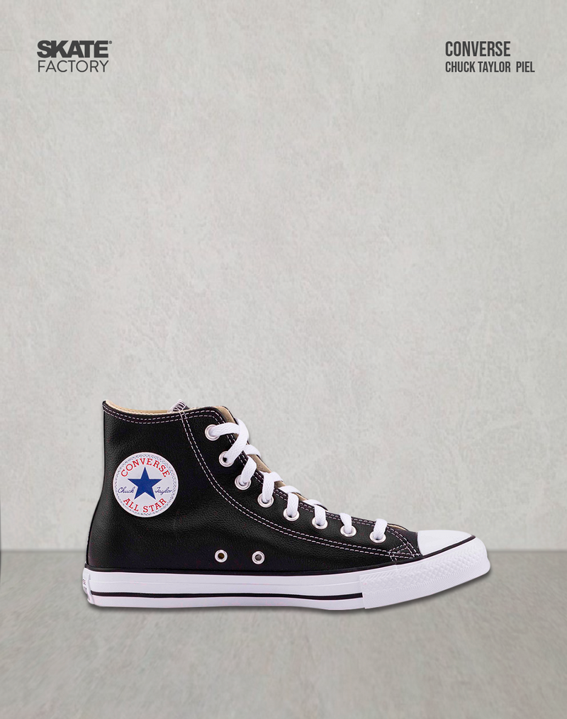 Converse negro bota 2025 piel