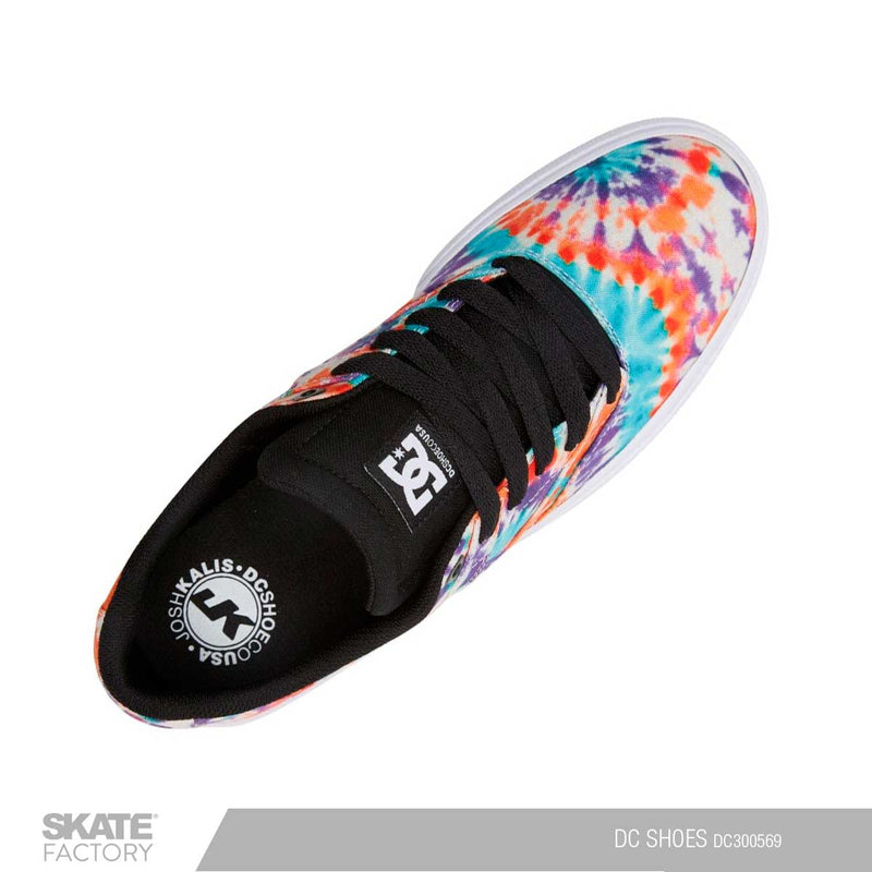 Tenis dc shoes,tenis skate para hombres, tenis dc shoes Kalis vulc, de color blanco tie dye para hombre, envíos gratis en compras mayores a $999 pesos compra fácil y rápido Encuéntralos en tu skate shop México, Skate factory ®.