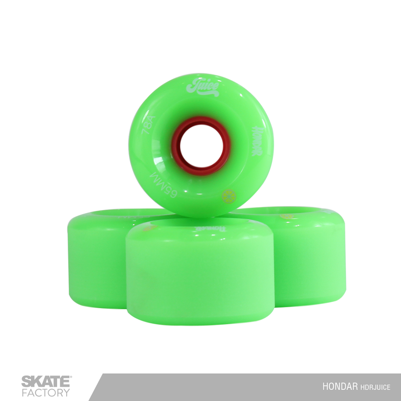 RUEDAS PARA LONGBOARD  VERDE 65MM 80A HONDAR