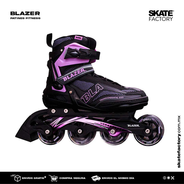 PATINES EN LÍNEA DAMA BLAZER FITNESS NEGRO MORADO