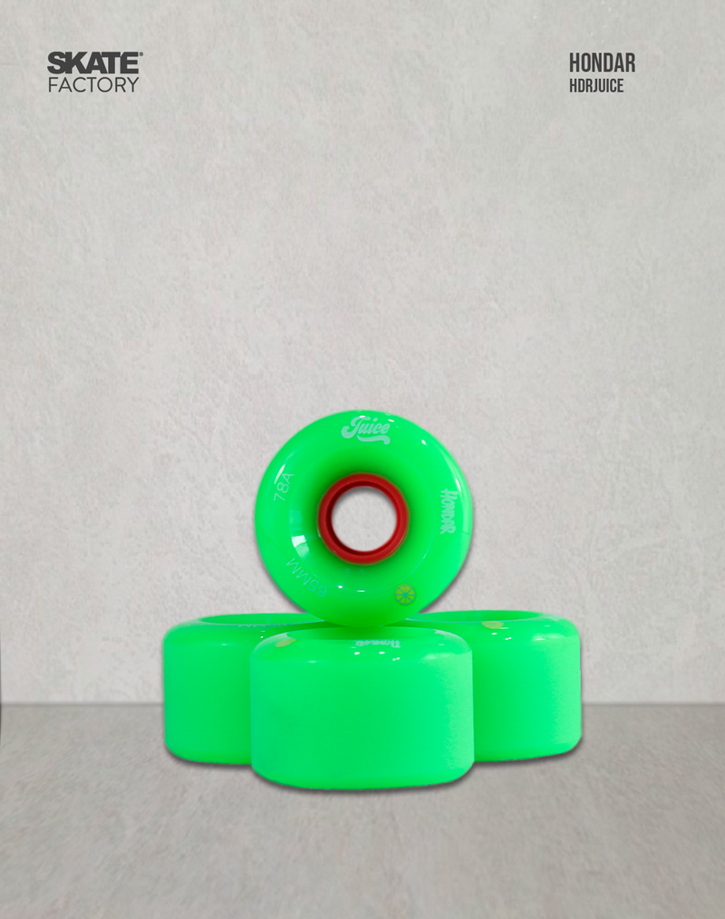 RUEDAS PARA LONGBOARD HONDAR VERDE 65MM