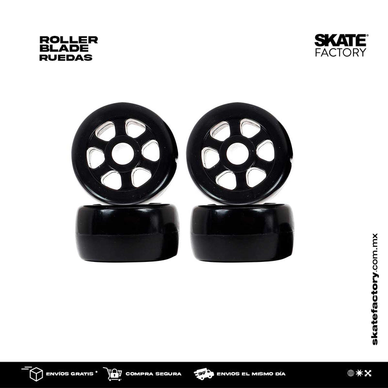 RUEDAS PARA PATINES ANTI-ROCKERS TRS NEGRO SET DE 4PZ