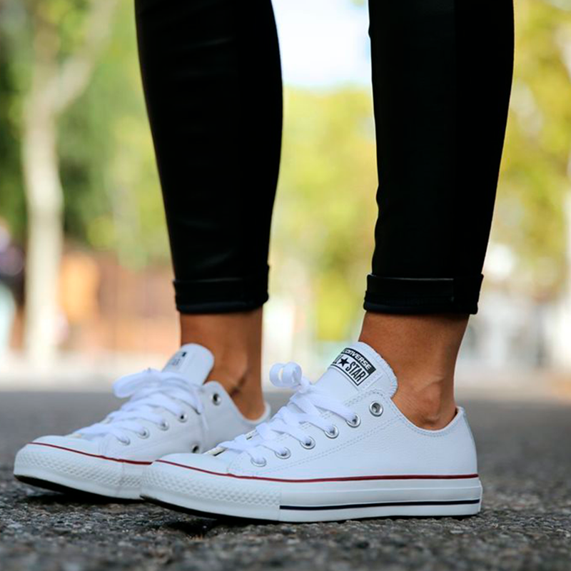 Tenis converse on sale de piel