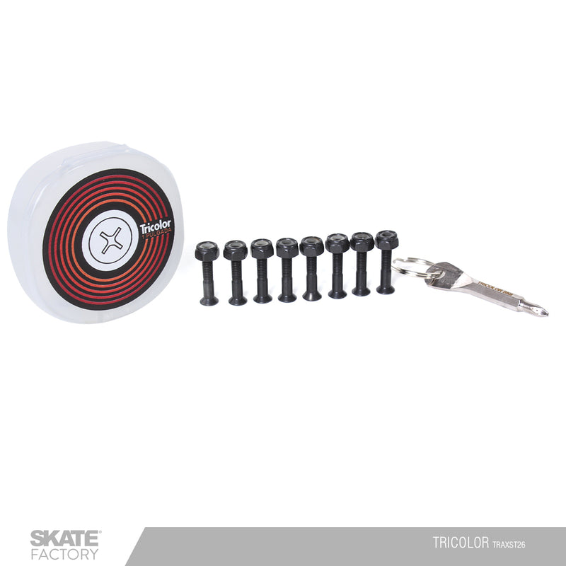 Set de tornillos de la marca antifashion para skateboards ajusta tu skate y sigue en el skateboarding con las mejores marcas de skateboards Encuéntralos en tu skate shop, Skate factory ®.