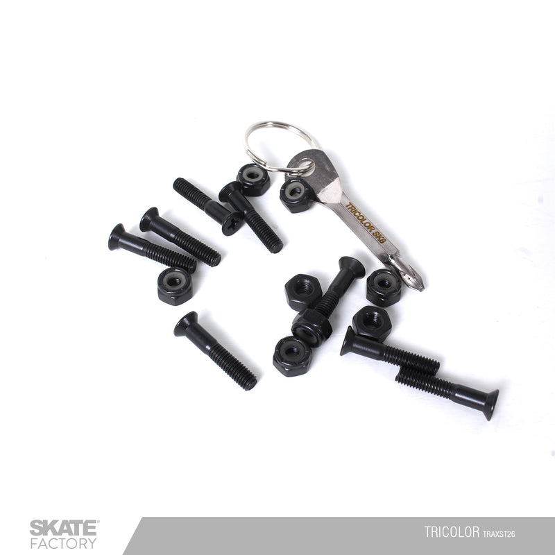 Set de tornillos de la marca antifashion para skateboards ajusta tu skate y sigue en el skateboarding con las mejores marcas de skateboards Encuéntralos en tu skate shop, Skate factory ®.