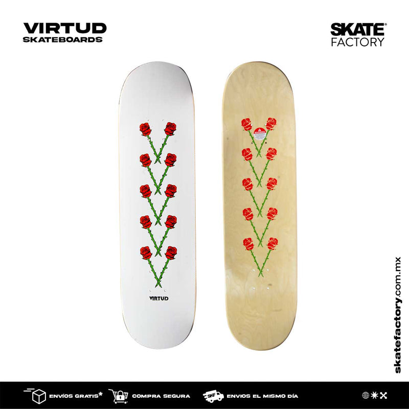 TABLA PARA PATINETA ROSAS VIRTUD BLANCA