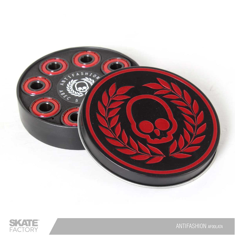 Baleros para skateboard de marca antifashion, abec 5, De color rojo con negro. Incluye estuche metálico en tu compra. Aumenta la velocidad a tu skateboard con estos baleros antifashion ABEC 9 continua en el skateboarding con más velocidad, práctica tus mejores trucos en skateboard envíos gratis en compras mayores a $999 pesos compra fácil y rápido Encuéntralos en tu skate shop, Skate factory ®.