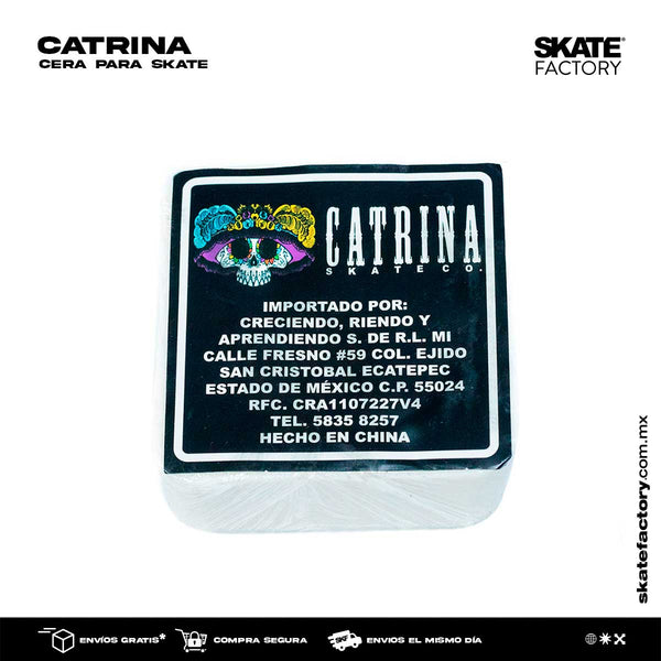Aumenta la velocidad a tu skateboard conla cera para skate catrina, continua en el skateboarding con más velocidad, práctica tus mejores trucos en skateboard envíos gratis en compras mayores a $999 pesos compra fácil y rápido Encuéntralos en tu skate shop, Skate factory ®.