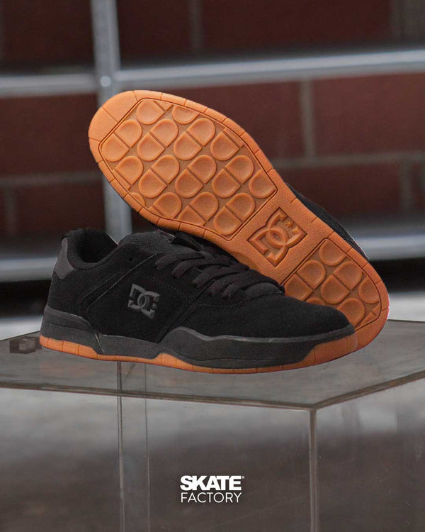 DC SHOES CENTRAL TENIS SKATE CABALLERO NEGRO LIGA NOBUK + ENVIO GRATIS + REGALO