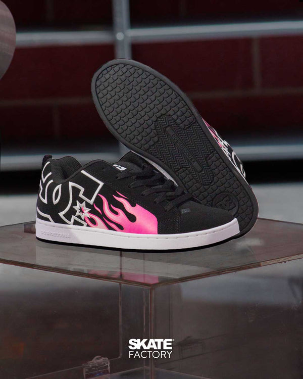 TENIS DC SHOES COURT GRAFFIK  DAMA NGO/ROSA