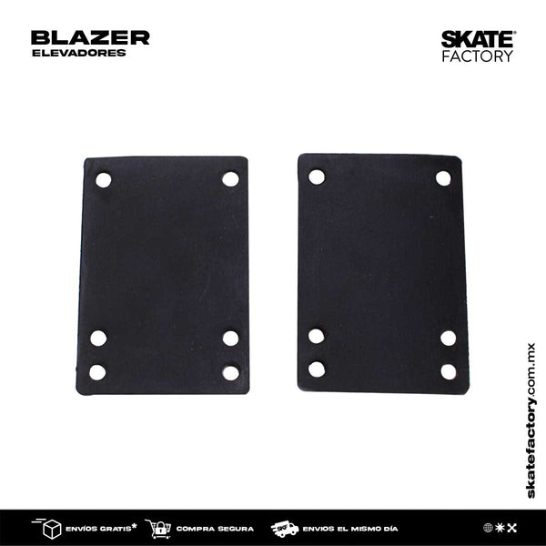 Elevadores para skateboard, elevadores para impactos del skate, elevadores blazer, skate factory, tu skate shop, envios a todo mexico, en compras mayores de $999 mxn el envio es gratis.