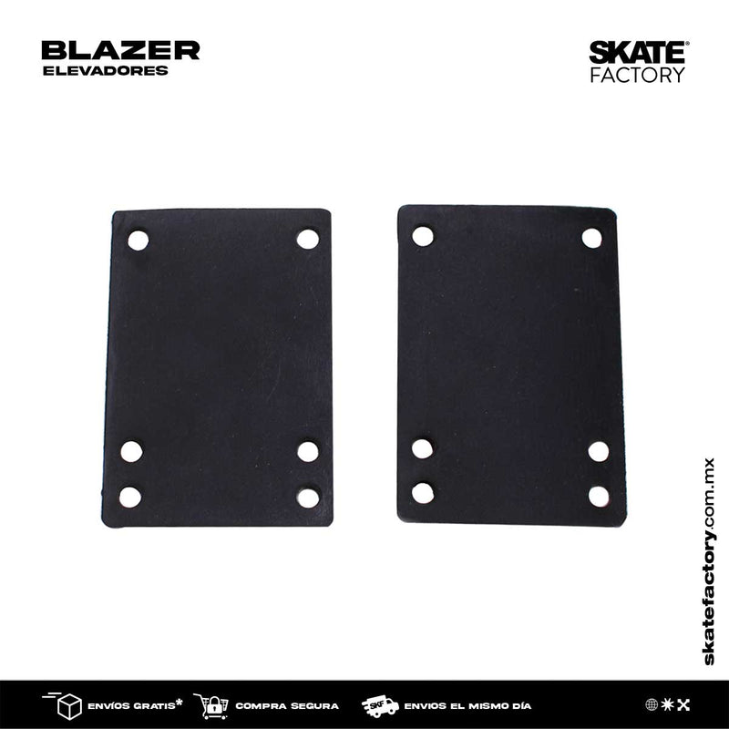 Elevadores para skateboard, elevadores para impactos del skate, elevadores blazer, skate factory, tu skate shop, envios a todo mexico, en compras mayores de $999 mxn el envio es gratis.
