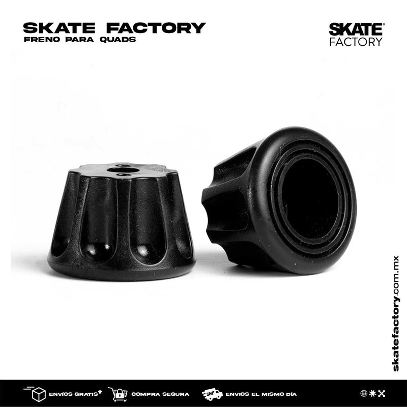 Encuentra las mejores refacciones para tus patines en skate shop skate factory aquí puedes encontrar los frenos marca Skate factory, saca tu lado roller y sal a patinar. Envíos gratis en compras mayores a $999 pesos compra fácil y rápido Encuéntralos en tu skate shop, Skate factory ®.