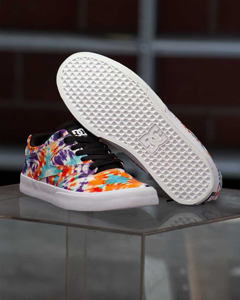 DC SHOES KALIS VULC TENIS SKATE CABALLERO BLANCO TIEDYE