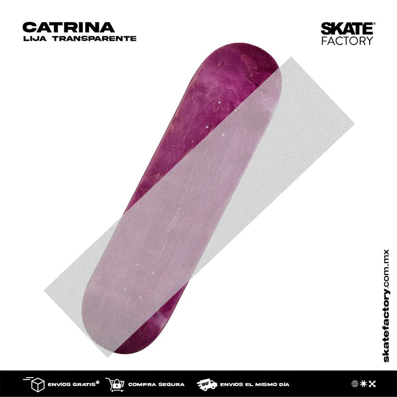 Skate factory, tu skate shop, lija trasnparente, para skateboard, lija para skateboard de madera, repuesto de lija para skate, lija para patinar, lija para patineta de trucos, envios gratis en compras superiores a $999 mxn.