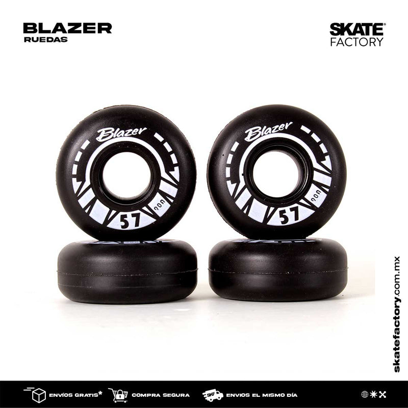 Potencia tus patines con las ruedas de Blazer, consíguelas en tu skate shop más cercana o en la tienda online de skate Factory. Envíos gratis en compras mayores a $999 pesos compra fácil y rápido Encuéntralos en tu skate shop, Skate factory ®.