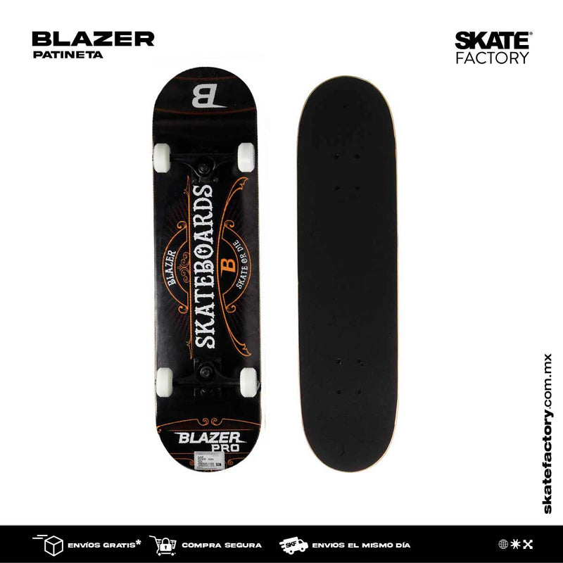 PATINETA COMPLETA BLAZER PRO SKATE OR DIE NEGRO