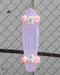 PATINETA MINI SKATE TIPO PENNY BOARD CREME MORADO ROSA