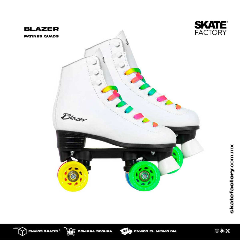 Blazer, Marca que ofrece productos variados tanto para skaters como para rollers. Con bastantes modelos de tablas para skateboard y una gama de patines que abarca patines freeskate, quads, patienes en línea, patines agresivos incluso patines entrenadores.