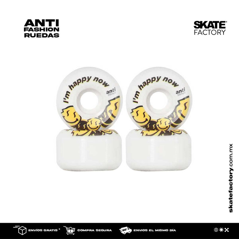 RUEDAS ANTIFASHION 56MM SKATE WHEELS HAPPY