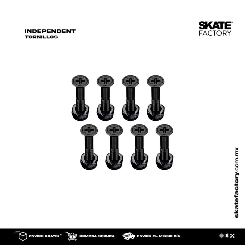 TORNILLOS PARA SKATEBOARD INDEPENDENT BLACK ALLEN 7/8