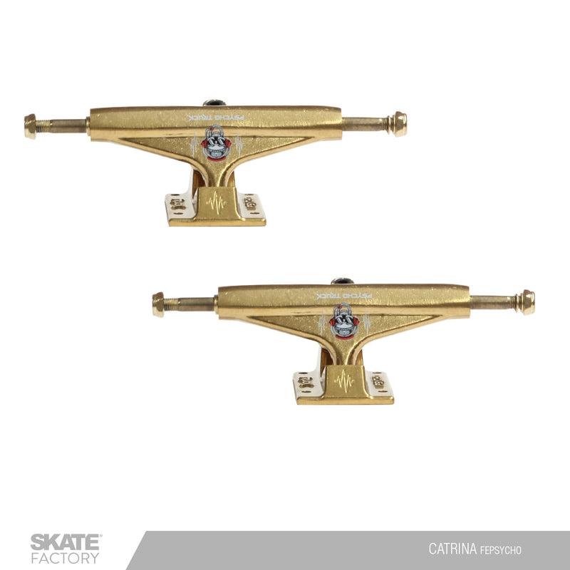 Encuentra las mejores refacciones para tu patineta en skate shop skate factory aquí puedes encontrar los trucks para skateboard de Catrina, empieza a hacer trucos en tu patineta ahora, envíos gratis en compras mayores a $999 pesos compra fácil y rápido Encuéntralos en tu skate shop, Skate factory ®.
